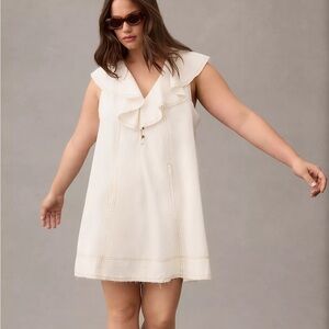 Pilcaro Sleeveless Dress W/Pockets Ivory Size XL